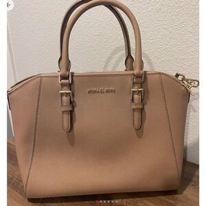 Nice MICHAEL KORS CIARA Large Top Zip Saffiano Satchel Handbag Purse